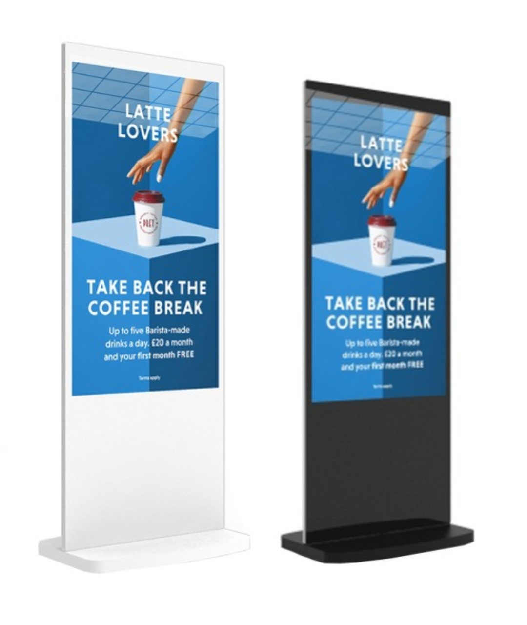 Ultra-slim Free Standing Totem Screen